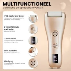 BAESS Elektrische Eeltverwijderaar - 3 Slijprollen - Afzuiging - Oplaadbaar - Goud -Gillette Winkel 1200x1200 1934