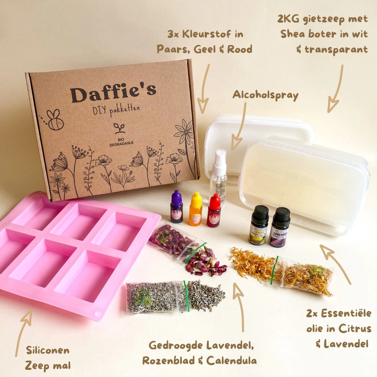 DIY XXL Zeep Pakket - 2 Kilo Gietzeep - Zelf Zeep Maken 11 DIY XXL Zeep Pakket - 2 Kilo Gietzeep - Zelf Zeep Maken - Afbeelding 9