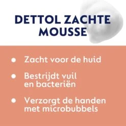 Dettol - Handzeep - Zachte Mousse - Antibacterieel - Roos & Kersenbloesem - 6 X 250 Ml -Gillette Winkel 1200x1200 2007