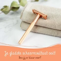 Bamboozy Safety Razor RVS + 20 Scheermesjes Rose Gold Goud Voor Vrouwen Dames Zero Waste Duurzaam Scheermesje Veiligheidsscheermes -Gillette Winkel 1200x1200 2056