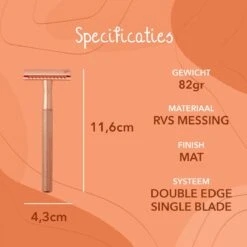 Bamboozy Safety Razor RVS + 20 Scheermesjes Rose Gold Goud Voor Vrouwen Dames Zero Waste Duurzaam Scheermesje Veiligheidsscheermes -Gillette Winkel 1200x1200 2059