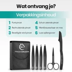 FreshDragon Pincet Epileer Set - Met Wenkbrauw Schaartje En Mesje - Tweezer -Gillette Winkel 1200x1200 2081