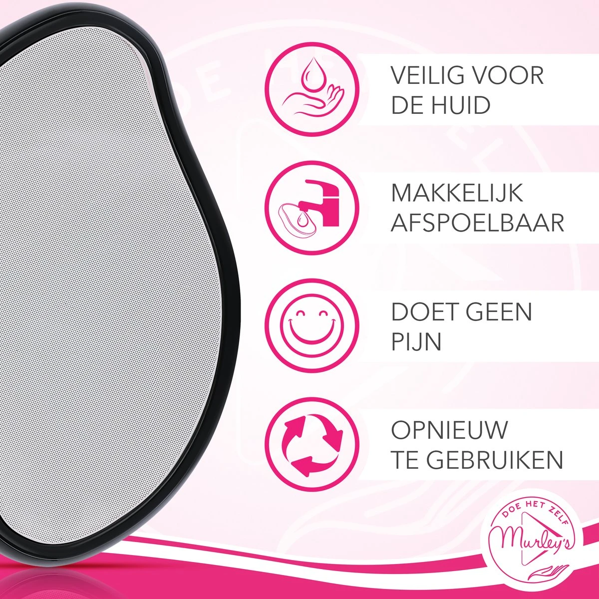 MURLEY’S Crystal Hair Removal - Krystal Remover - Haarverwijderaar - Epilator - Pijnloze En Veilige Ontharing ZWART 5 MURLEY’S Crystal Hair Removal - Krystal Remover - Haarverwijderaar - Epilator - Pijnloze En Veilige Ontharing ZWART - Afbeelding 3
