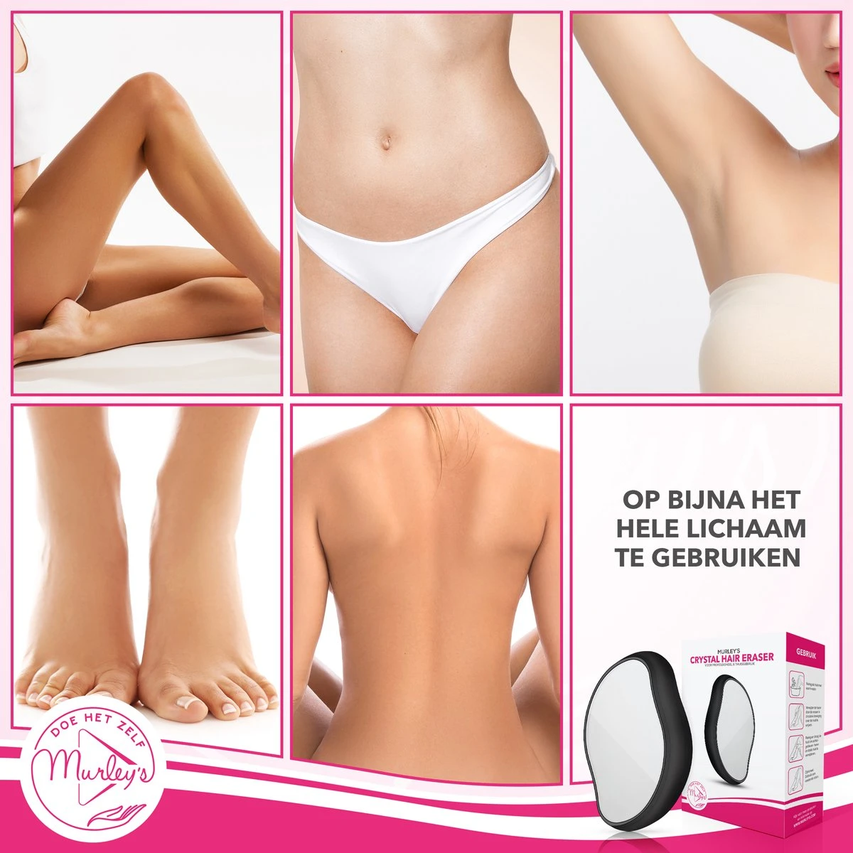 MURLEY’S Crystal Hair Removal - Krystal Remover - Haarverwijderaar - Epilator - Pijnloze En Veilige Ontharing ZWART 9 MURLEY’S Crystal Hair Removal - Krystal Remover - Haarverwijderaar - Epilator - Pijnloze En Veilige Ontharing ZWART - Afbeelding 7