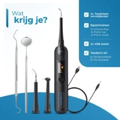 Professionele Tandsteen Verwijderaar - 5 Standen - Inclusief Tandarts Set - Met 3 Opzetstukken - Elektrisch - Tandplak -Gillette Winkel 1200x1200 212