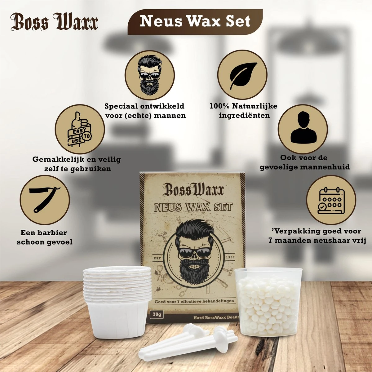 BossWax - Neusontharing Set - Nose Wax Kit - Neuswax - Ontharingswax - 7 Maanden Neusvrij - Speciaal Voor Mannen 6 BossWax - Neusontharing Set - Nose Wax Kit - Neuswax - Ontharingswax - 7 Maanden Neusvrij - Speciaal Voor Mannen - Afbeelding 4