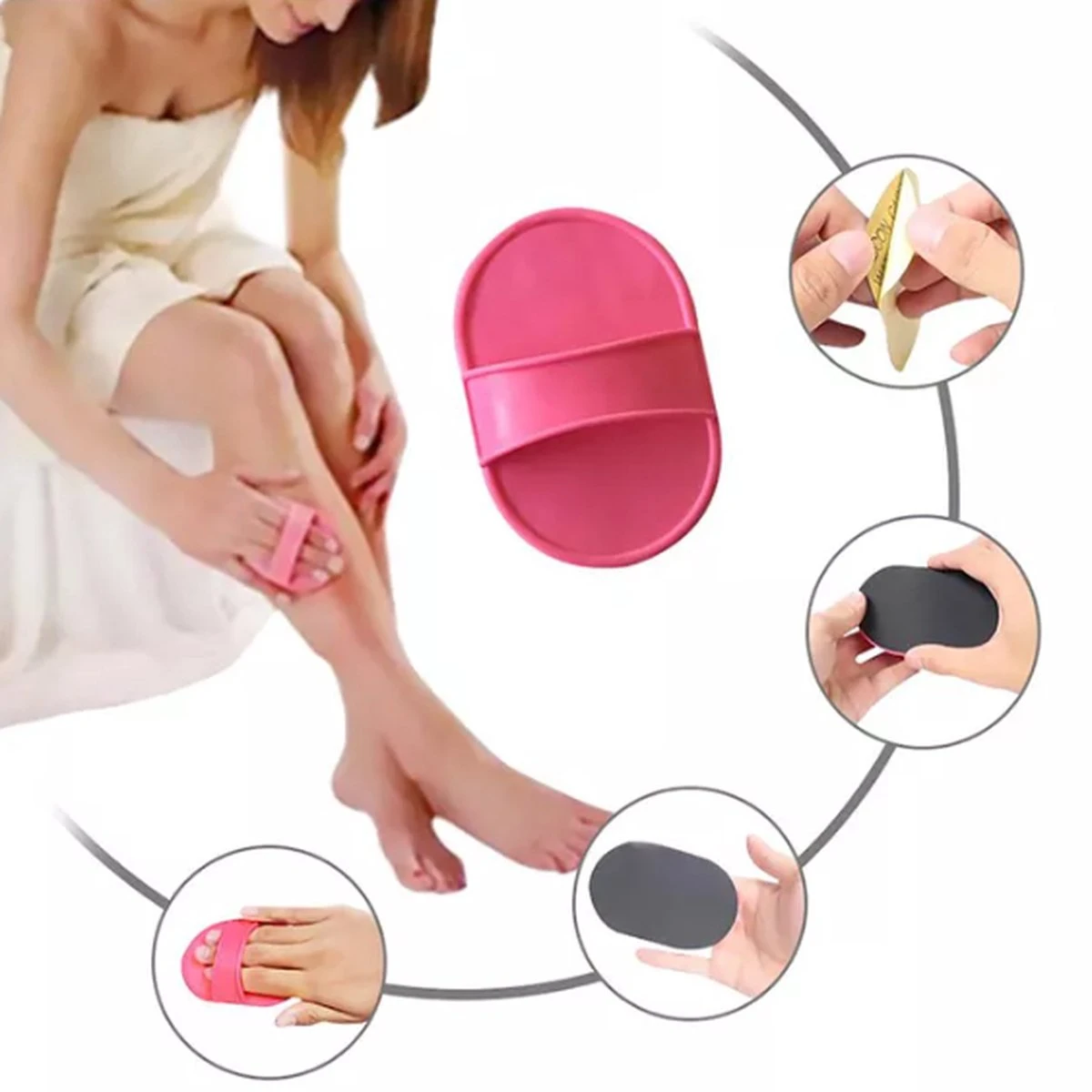 EPC® Duo Crystal Hair Removal Pad - Ontharings Pad - Pijnloos Ontharen - Kristal Haarverwijderaar - Scrubi - Ontharing Eraser Kristalpad - Bleame - Armen Benen Bikinilijn - Roze 5 EPC® Duo Crystal Hair Removal Pad - Ontharings Pad - Pijnloos Ontharen - Kristal Haarverwijderaar - Scrubi - Ontharing Eraser Kristalpad - Bleame - Armen Benen Bikinilijn - Roze - Afbeelding 3