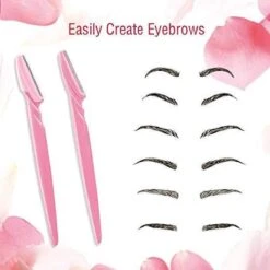 Tinkeke Premium Wenkbrauwen Scheermesjes - Haar Mesje - Set - 12 Stuks -14.5x3.8cm -Wenkbrauw Trimmer - Elektrische Scheerapparaat - Pijnloos Gezichtshaar Verwijderen - Haar Epilator - Wit Od Roze® -Gillette Winkel 1200x1200 2244