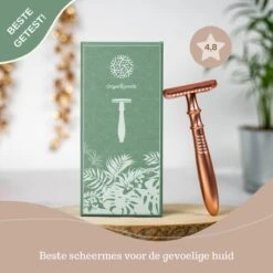 OrganiGoods Safety Razor + 20 Scheermesjes Blades - Safety Razor Voor Vrouwen - Rose Gold Goud Scheermes - Double Edge Single Blade - Veiligheidsscheermes - Duurzaam Scheermesje 16 OrganiGoods Safety Razor + 20 Scheermesjes Blades - Safety Razor Voor Vrouwen - Rose Gold Goud Scheermes - Double Edge Single Blade - Veiligheidsscheermes - Duurzaam Scheermesje -Gillette Winkel 1200x1200 2247