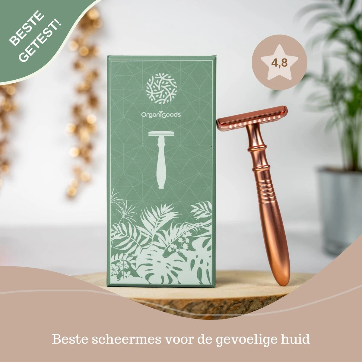 OrganiGoods Safety Razor + 20 Scheermesjes Blades - Safety Razor Voor Vrouwen - Rose Gold Goud Scheermes - Double Edge Single Blade - Veiligheidsscheermes - Duurzaam Scheermesje 4 OrganiGoods Safety Razor + 20 Scheermesjes Blades - Safety Razor Voor Vrouwen - Rose Gold Goud Scheermes - Double Edge Single Blade - Veiligheidsscheermes - Duurzaam Scheermesje - Afbeelding 2