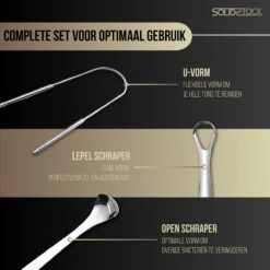 SolidStock Professionele Tongschraper Voor Mondverzorging - 4 Delige Tongreiniger - Ayurveda - RVS 13 SolidStock Professionele Tongschraper Voor Mondverzorging - 4 Delige Tongreiniger - Ayurveda - RVS -Gillette Winkel 1200x1200 225