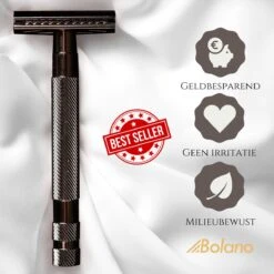 Bolano® Safety Razor Set Black Metallic + 25 Double Edge Scheermesjes + Houder - Klassiek Scheermes Voor Mannen En Vrouwen - Messing 17 Bolano® Safety Razor Set Black Metallic + 25 Double Edge Scheermesjes + Houder - Klassiek Scheermes Voor Mannen En Vrouwen - Messing -Gillette Winkel 1200x1200 2357