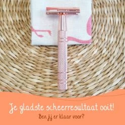 Bamboozy Safety Razor + 10 Scheermesjes Aluminium Rose Gold Goud Unisex Voor Vrouwen Scheermes -Gillette Winkel 1200x1200 2454