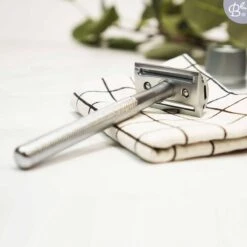 Bamboozy Safety Razor RVS + 20 Scheermesjes Zilver Chrome Unisex Vrouwen Mannen Double Edge Zero Waste Duurzaam Scheren -Gillette Winkel 1200x1200 2498
