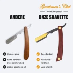 Premium Shavette Open Scheermes Met 20 Scheermesjes - Straight Razor Kappersmes - Barbiersmes - Cut Throat Razor Nekmes - Klassiek Klap Scheermes - Safety Razor Feather Mes -Gillette Winkel 1200x1200 2567