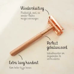 Bamboozy Safety Razor RVS Vlinder + Houder + 20 Scheermesjes Rose Gold Goud Voor Vrouwen Dames Mannen Double Edge Zero Waste Duurzaam Scheren -Gillette Winkel 1200x1200 2575