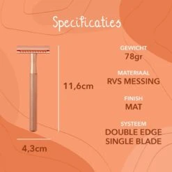 Bamboozy Safety Razor RVS Vlinder + Houder + 20 Scheermesjes Rose Gold Goud Voor Vrouwen Dames Mannen Double Edge Zero Waste Duurzaam Scheren -Gillette Winkel 1200x1200 2579