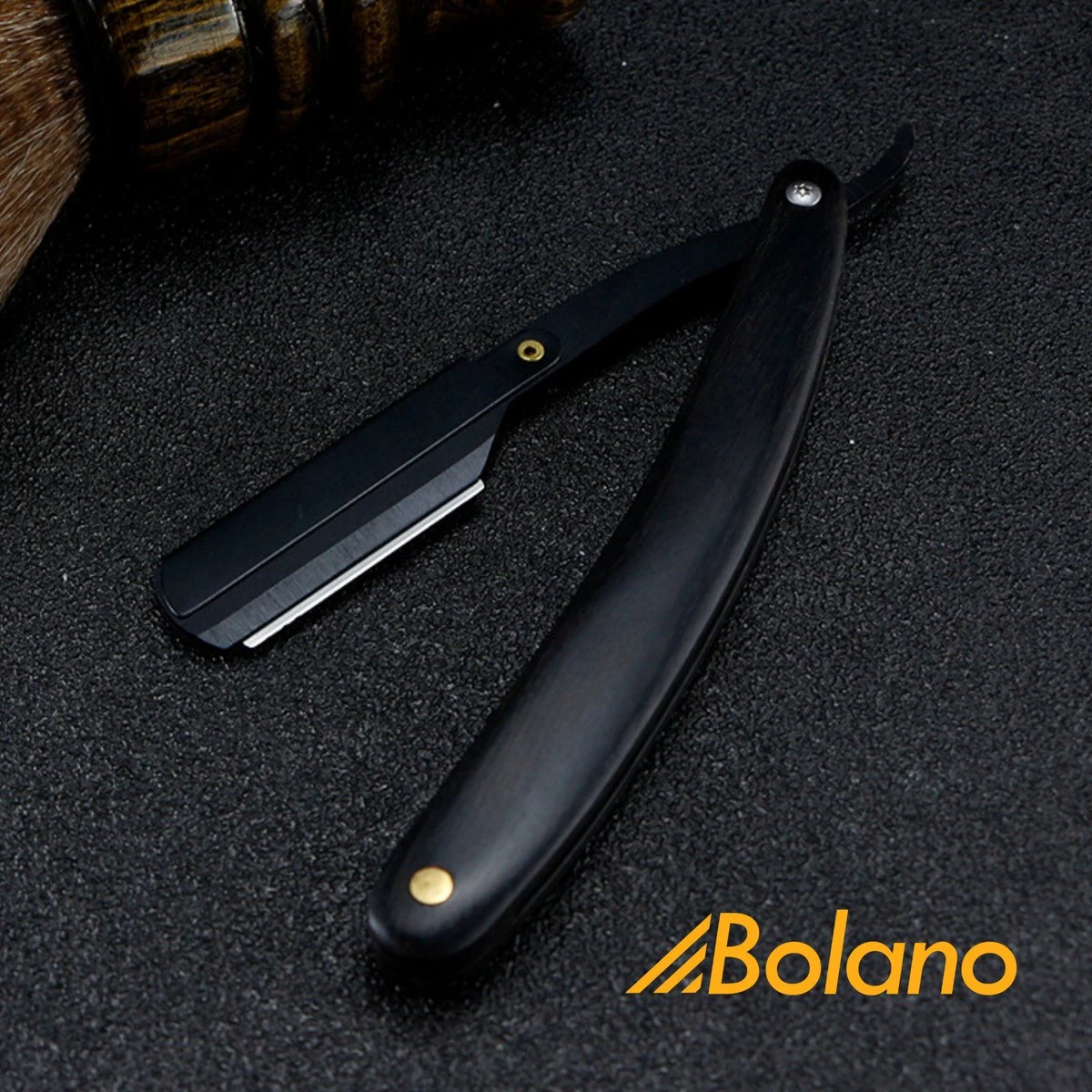 Bolano® Premium Shavette Open Scheermes Black Wood + 50 Single Edge Scheermesjes - Klassiek Barbiersmes Straight Razor Voor Mannen - Cut Throat Razor Nekmes - Klassiek Klap Scheermes - Safety Razor Feather Mes 7 Bolano® Premium Shavette Open Scheermes Black Wood + 50 Single Edge Scheermesjes - Klassiek Barbiersmes Straight Razor Voor Mannen - Cut Throat Razor Nekmes - Klassiek Klap Scheermes - Safety Razor Feather Mes - Afbeelding 5
