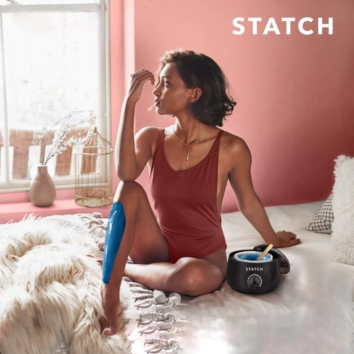 STATCH Wax Apparaat Ontharing Set Met 500 Gram Wax Bonen En 25 Houten Spatels - 8 STATCH Wax Apparaat Ontharing Set Met 500 Gram Wax Bonen En 25 Houten Spatels - - Afbeelding 6