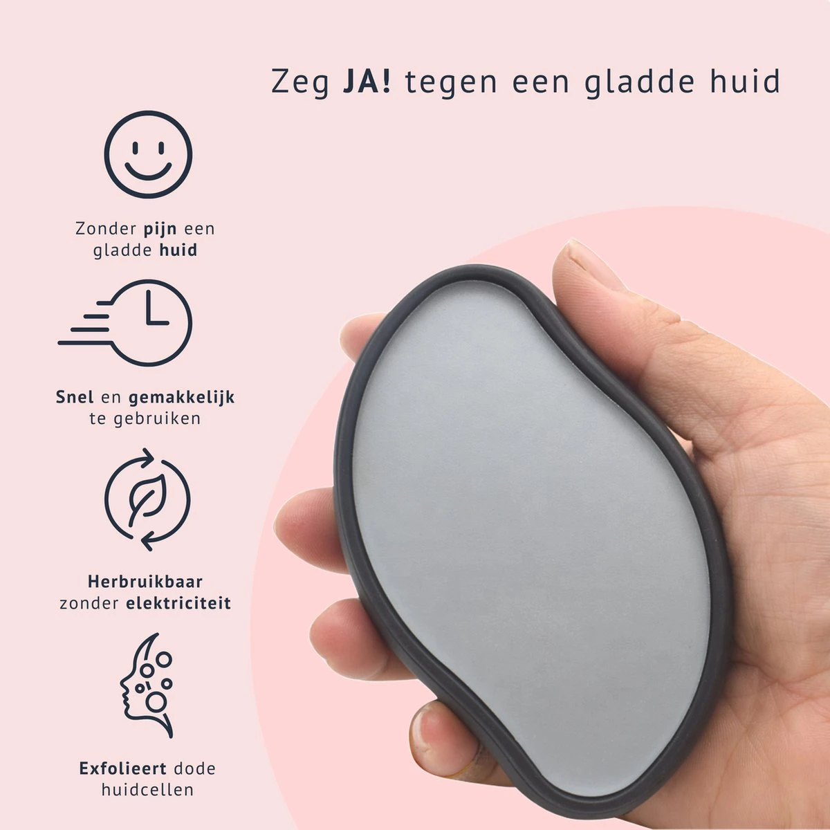 Merkloos Crystal Hair Removal Zwart - Crystal Hair Eraser - Epilator - Kristalpad - Ontharing - Pijnloos - Haarverwijderaar 6 Merkloos Crystal Hair Removal Zwart - Crystal Hair Eraser - Epilator - Kristalpad - Ontharing - Pijnloos - Haarverwijderaar - Afbeelding 4