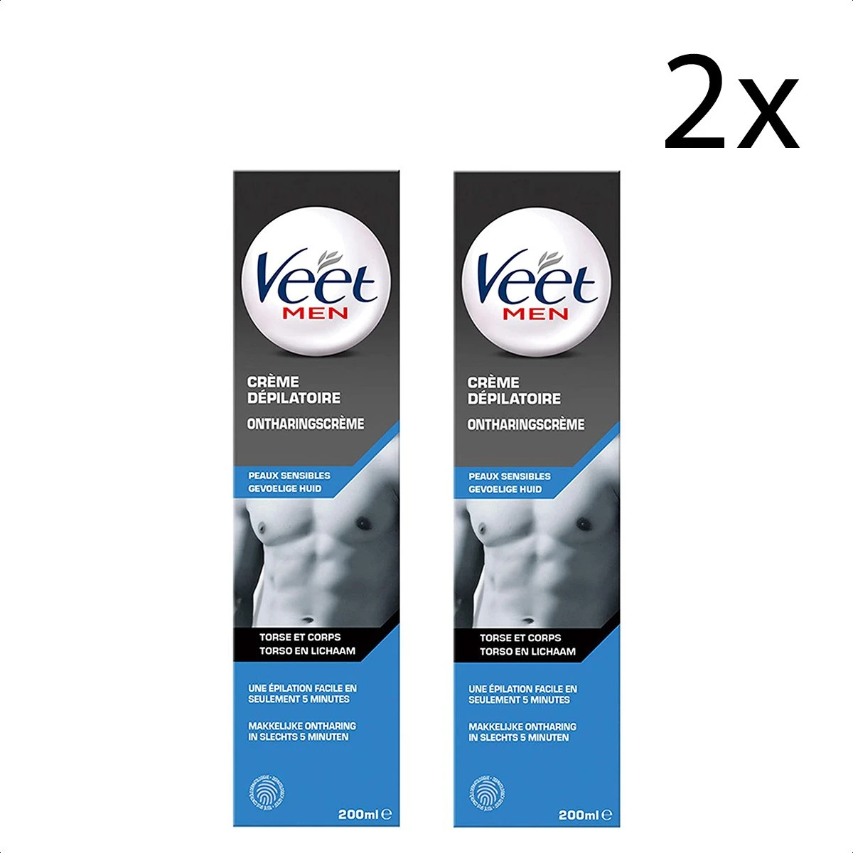Veet - Men - Ontharingscrème - Gevoelige Huid - 2 X 200 Ml 11 Veet - Men - Ontharingscrème - Gevoelige Huid - 2 X 200 Ml - Afbeelding 9