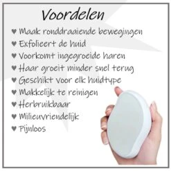 EPC® Crystal Hair Removal - Pijnloos Ontharen - Kristal Haarverwijderaar - Ontharing Kristalpad - Glas - Scrubi - Bleame - Eraser Remover - Armen Benen Bikinilijn - Wit -Gillette Winkel 1200x1200 2727