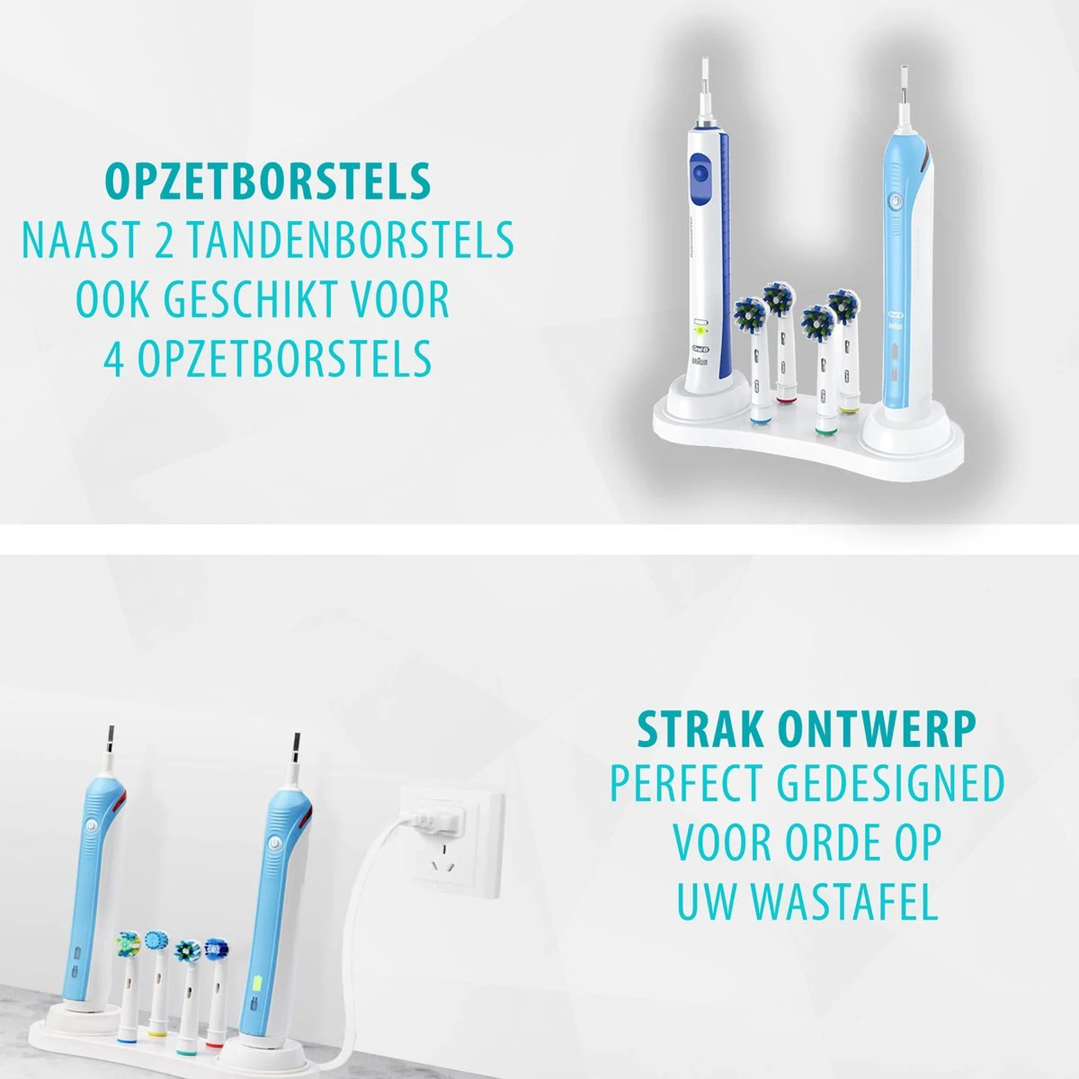 BukkitBow - Tandenborstel Houder - Houder Voor Oral B Tandenborstel - Houder Voor Tandenborstel En Opzetborstels - Inclusief Opbergunit Voor 4 Opzetborstels 4 BukkitBow - Tandenborstel Houder - Houder Voor Oral B Tandenborstel - Houder Voor Tandenborstel En Opzetborstels - Inclusief Opbergunit Voor 4 Opzetborstels - Afbeelding 2