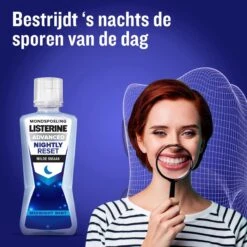 LISTERINE Nightly Reset Milde Smaak, Mondspoeling Met RAPID-FUSHION -technologie Voor Gebruik Tijdens De Nacht, Hermineraliseert Het Tandglazuur, 3 X 400 Ml -Gillette Winkel 1200x1200 284