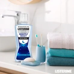 LISTERINE Nightly Reset Milde Smaak, Mondspoeling Met RAPID-FUSHION -technologie Voor Gebruik Tijdens De Nacht, Hermineraliseert Het Tandglazuur, 3 X 400 Ml -Gillette Winkel 1200x1200 287