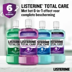LISTERINE Total Care Tandbescherming, Mondspoeling, Biedt Complete Bescherming Voor Sterke Tanden Met 6 In 1 Effect, 3 X 500 Ml -Gillette Winkel 1200x1200 313