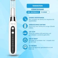 DEN-T® PRO U500 - Elektrische Sonische Tandsteen Verwijderaar - Wit -Gillette Winkel 1200x1200 322