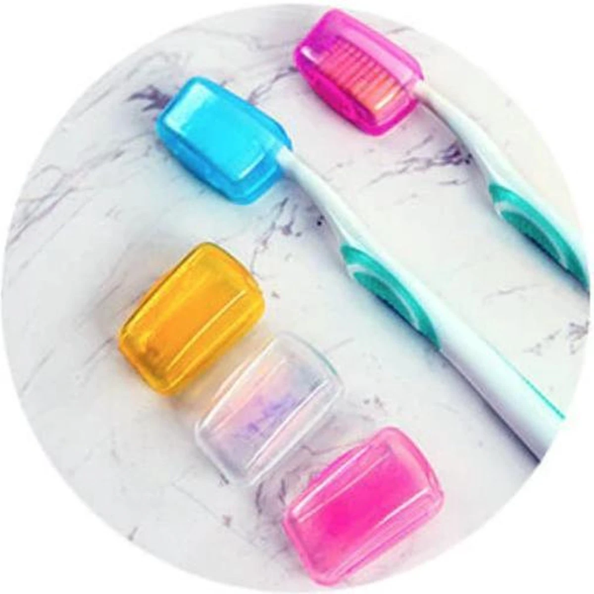 Tandenborsteldoosjes | Tandenborstel Beschermer | Tandenborstel Beschermers Voor Op Reis | 5 Stuks In Verschillende Kleuren 7 Tandenborsteldoosjes | Tandenborstel Beschermer | Tandenborstel Beschermers Voor Op Reis | 5 Stuks In Verschillende Kleuren - Afbeelding 5