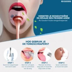 RX Goods Rosé Gouden Tongschraper Voor Mondverzorging – 4 Stuks – Duurzaam & Herbruikbaar 15 RX Goods Rosé Gouden Tongschraper Voor Mondverzorging – 4 Stuks – Duurzaam & Herbruikbaar -Gillette Winkel 1200x1200 365