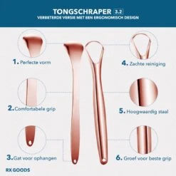 RX Goods Rosé Gouden Tongschraper Voor Mondverzorging – 4 Stuks – Duurzaam & Herbruikbaar 18 RX Goods Rosé Gouden Tongschraper Voor Mondverzorging – 4 Stuks – Duurzaam & Herbruikbaar -Gillette Winkel 1200x1200 368