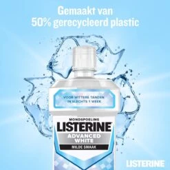 LISTERINE Advanced White Milde Smaak, Mondspoeling, Verwijdert Sterke Verkleuring Voor Wittere Tanden In Slechts 1 Week, 3x 500 Ml -Gillette Winkel 1200x1200 388