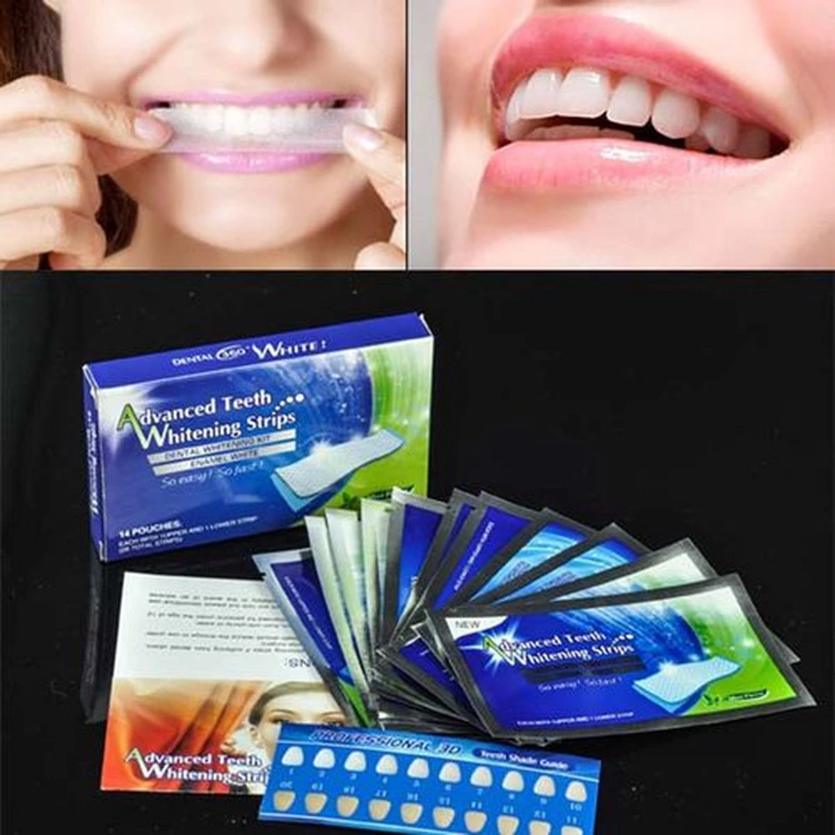 Merkloos Professionele Tanden Bleek Strips Ultra 3D - Teeth Whitening Strips - Tanden Bleken - Voor Ultra Witte Tanden - 14 Strips 4 Merkloos Professionele Tanden Bleek Strips Ultra 3D - Teeth Whitening Strips - Tanden Bleken - Voor Ultra Witte Tanden - 14 Strips - Afbeelding 2