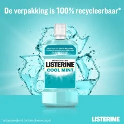 LISTERINE® Fresh Mint, Mondspoeling Met Essentiële Oliën Voor Een Langdurig Frisse Adem, 3x600ml -Gillette Winkel 1200x1200 619