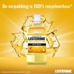 LISTERINE Fresh Ginger & Lime Mondwater, Met Gember- En Limoenextract, Mondspoeling Zonder Alcohol, Voor Een Frisse Adem, 3 X 500 Ml -Gillette Winkel 1200x1200 626