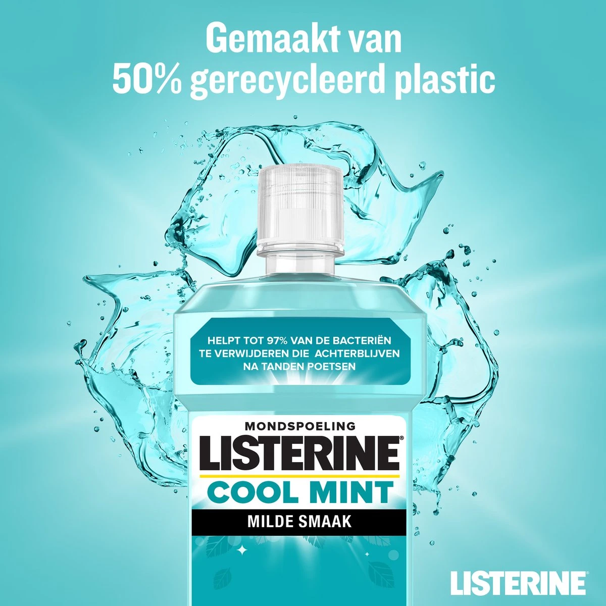 LISTERINE Cool Mint Milde Smaak, Mondspoeling Zonder Alcohol Met Etherische Oliën, Helpt Bacteriën Te Verwijderen En Zorgt Voor Een Langdurig Frisse Adem, 3 X 500 Ml 10 LISTERINE Cool Mint Milde Smaak, Mondspoeling Zonder Alcohol Met Etherische Oliën, Helpt Bacteriën Te Verwijderen En Zorgt Voor Een Langdurig Frisse Adem, 3 X 500 Ml - Afbeelding 8
