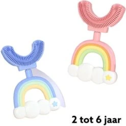 Medies - 360° U-vormige Kindertandenborstel Regenboog Roze | Baby Tandenborstel | Kindertandenborstel | Peuter Tandenborstel | U-vorm - Siliconen - Bpa Free - 2 Tot 7 Jaar -Gillette Winkel 1200x1200 647