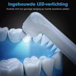 DEN-T® PRO P350 Elektrische Tandenpolijster - Wit - 5 Standen - 5 Opzetstukken - Polijstmachine - Polijstset - Tanden Polijsten - -Gillette Winkel 1200x1200 657