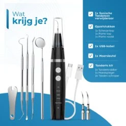 V-Goods Premium Sonische Tandsteen Verwijderaar - 5 Standen - Inclusief Tandarts Set - 3 Opzetstukken - Tandplak -Gillette Winkel 1200x1200 863
