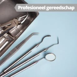 AdroitGoods 7 Delige RVS Tandarts Setje - Incl Haakje En Spiegel - Tandenstokers - Tandplak - Gebit Verzorging Setje -Gillette Winkel 1200x1200 931