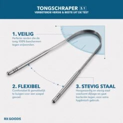 RX Goods RVS Tongschraper Voor Mondverzorging – 4 Stuks – Tongreiniger, Tongborstel & Tong Schraper – Duurzaam & Herbruikbaar -Gillette Winkel 1200x1200 939