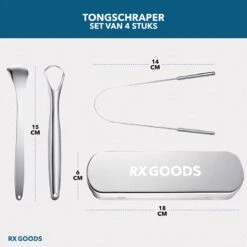 RX Goods RVS Tongschraper Voor Mondverzorging – 4 Stuks – Tongreiniger, Tongborstel & Tong Schraper – Duurzaam & Herbruikbaar -Gillette Winkel 1200x1200 940