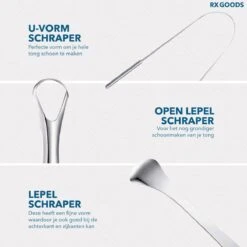 RX Goods RVS Tongschraper Voor Mondverzorging – 4 Stuks – Tongreiniger, Tongborstel & Tong Schraper – Duurzaam & Herbruikbaar -Gillette Winkel 1200x1200 943