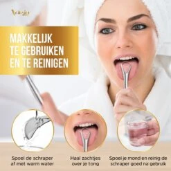 Xclusive-lifestyle® - Luxe RVS Tongschraperset - 4-Delige Professionele Tongreiniger - Mondverzorging - Mondhygiëne - Herbruikbaar En Duurzaam - Ayurveda - Aanbevolen Door Tandartsen -Gillette Winkel 1200x1200 956