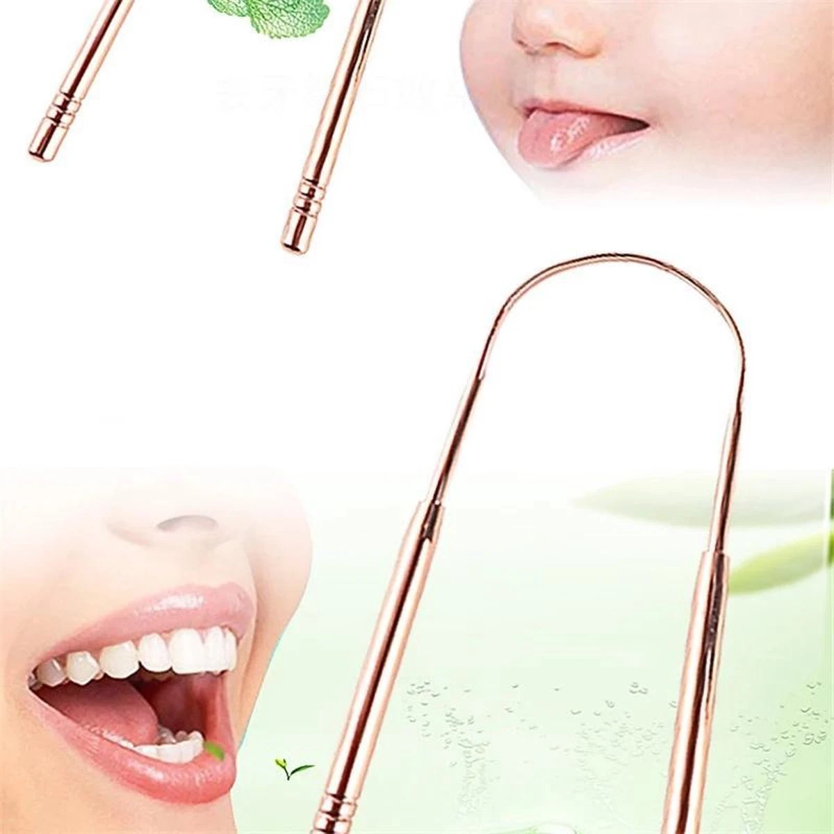 LOUZIR Handige RVS Tong Schraper - Mondhygiëne Care- Tongreiniger Care Kit - Frisse Adem 4 LOUZIR Handige RVS Tong Schraper - Mondhygiëne Care- Tongreiniger Care Kit - Frisse Adem - Afbeelding 2