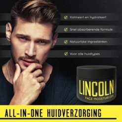 LINCOLN Dagcrème - Gezichtscrème Mannen | Anti Aging Crème Met Natuurlijk Hyaluronzuur, Moisturizer, Anti Rimpel Creme - 100ml 11 LINCOLN Dagcrème - Gezichtscrème Mannen | Anti Aging Crème Met Natuurlijk Hyaluronzuur, Moisturizer, Anti Rimpel Creme - 100ml -Gillette Winkel 1200x1200 978