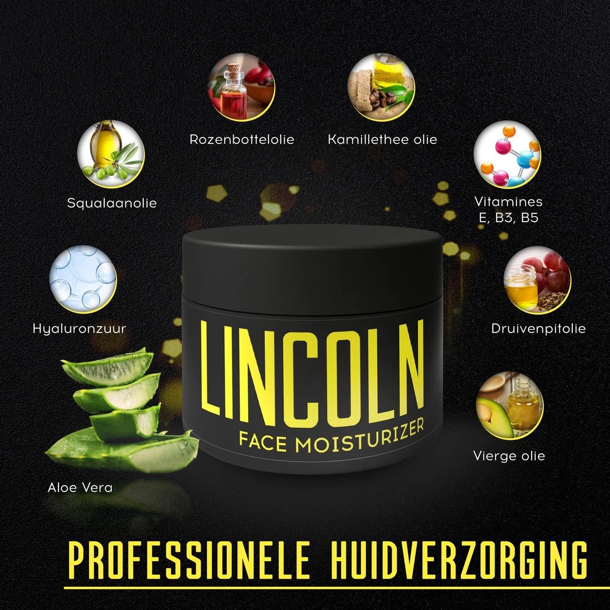 LINCOLN Dagcrème - Gezichtscrème Mannen | Anti Aging Crème Met Natuurlijk Hyaluronzuur, Moisturizer, Anti Rimpel Creme - 100ml 8 LINCOLN Dagcrème - Gezichtscrème Mannen | Anti Aging Crème Met Natuurlijk Hyaluronzuur, Moisturizer, Anti Rimpel Creme - 100ml - Afbeelding 6